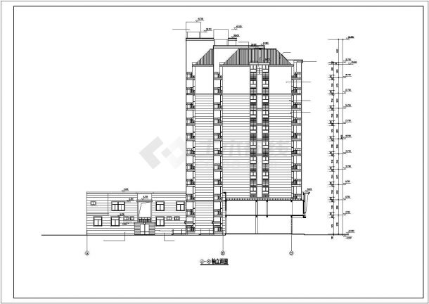 8000平米11层框架结构公寓住宅楼建筑设计CAD图纸（含车库层）-图二