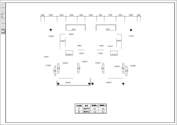 西安某新建小区87-179平米左右的户型设计CAD图纸（共12张）_图1