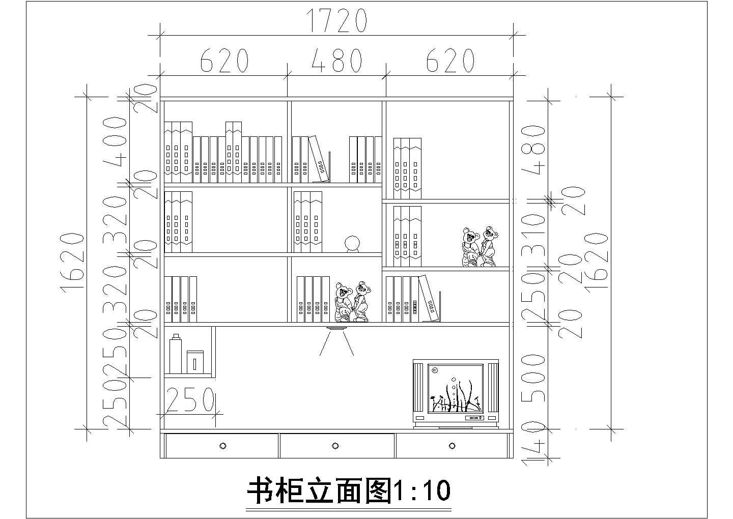 某住宅组合衣柜装修cad套图