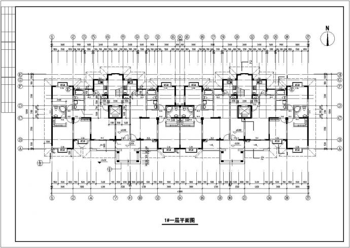 芜湖市某小区4400平米10层框架结构住宅楼建筑设计CAD图纸_图1