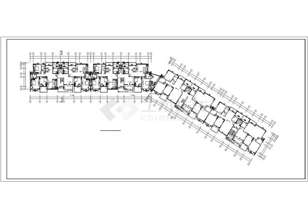 广安市某小区1.1万平米18层框架结构住宅楼建筑设计CAD图纸-图二