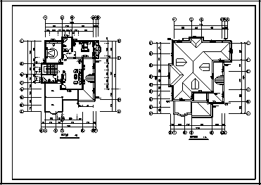 别墅设计_某三层混凝土结构现代风格私人别墅建筑结构施工cad图纸-图一
