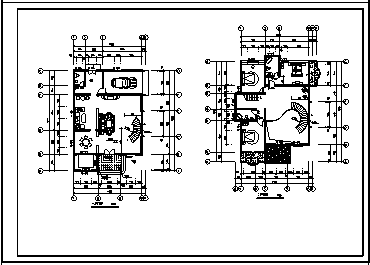 别墅设计_某三层混凝土结构现代风格私人别墅建筑结构施工cad图纸-图二