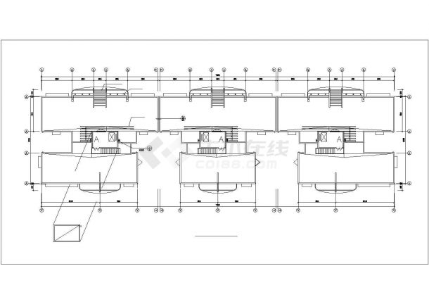 7500平米12层混合结构商住楼建筑设计CAD图纸（底层营业房）-图一