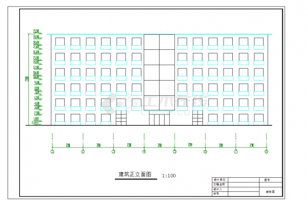 某地多层综合办公楼全套设计（7153平，含计算书，建筑图，结构图纸）-图一