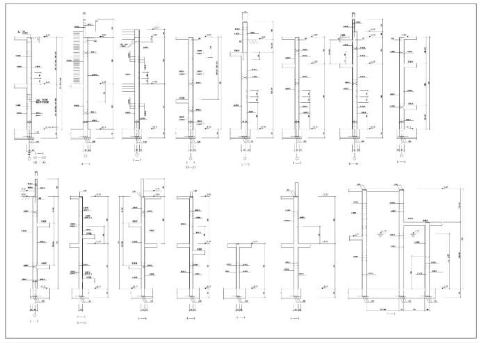 某市高层楼基础及地下室结构图CAD详图_图1
