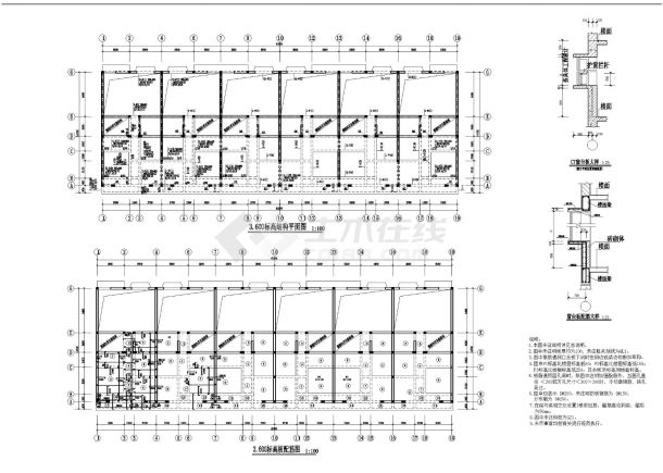 某市连体别墅结构施工图CAD规划详图-图一