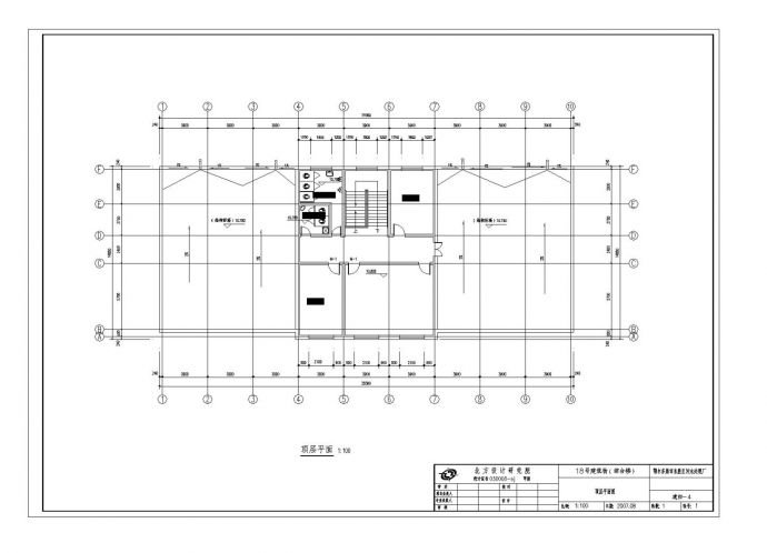 某工厂写字楼CAD平面图_图1