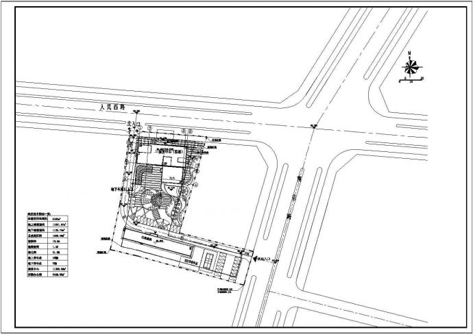 无锡市某康复中心总平面规划设计CAD图纸（占地8400平/2套方案）_图1