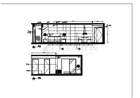 室内装修样板房方案CAD参考示意图-图一