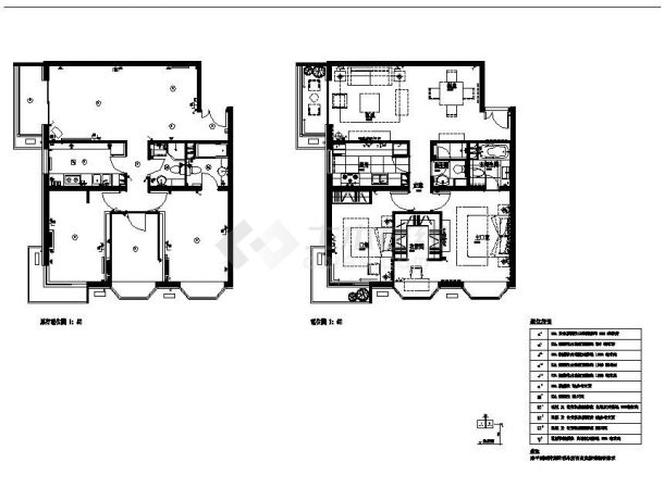 室内装修样板房方案CAD参考示意图-图二