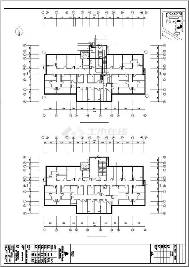 青岛市某小区1万平米22层剪力墙结构住宅楼全套电气系统设计CAD图纸-图二