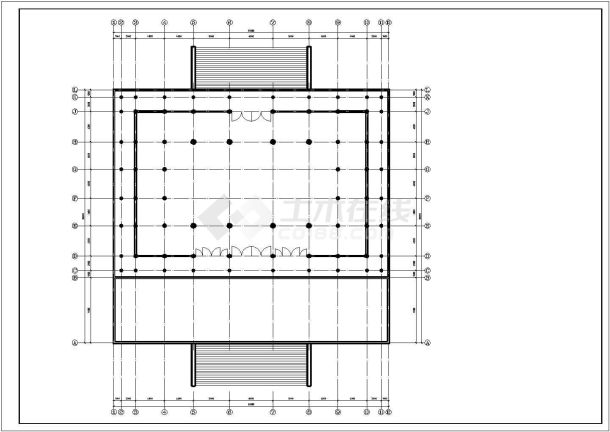 某地景区寺庙大雄宝殿全套建筑施工设计cad图纸-图一