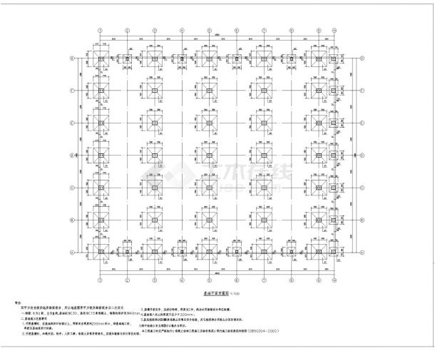某市厂房层钢结构施工图CAD规划详图-图一