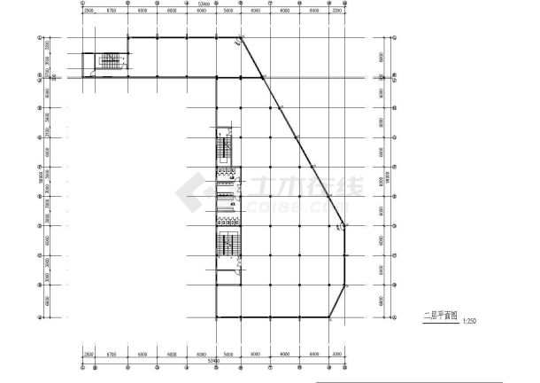 【扬州】某乡镇多层古建办公楼全套施工设计cad图纸-图二