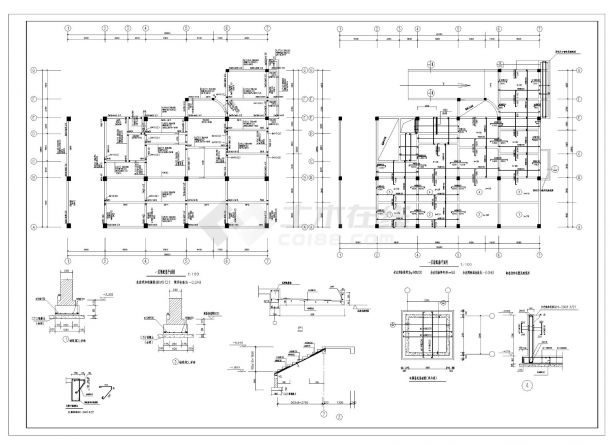 某层框架住宅楼结构CAD施工图-图一