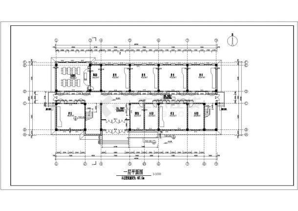伊斯兰民族风格二层教学楼建筑设计方案图纸-图一
