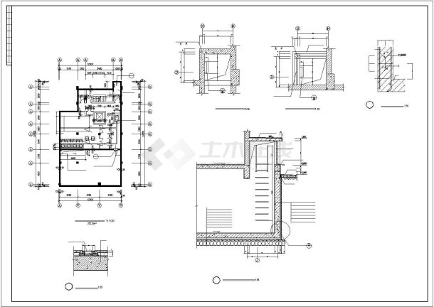 柳州市人民花园小区12层框架结构商住楼建筑设计CAD图纸（1-2层商用）-图一