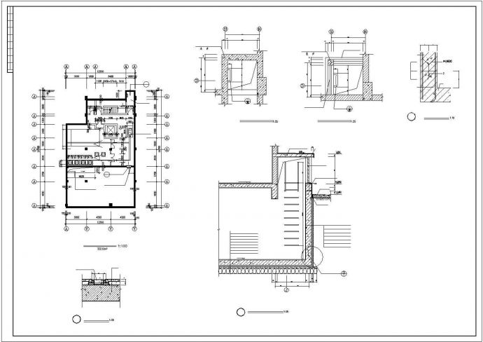 柳州市人民花园小区12层框架结构商住楼建筑设计CAD图纸（1-2层商用）_图1