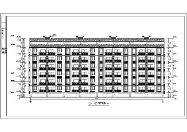 成都市某小区七层混合结构住宅楼建筑设计CAD图纸（不含架空层）-图一
