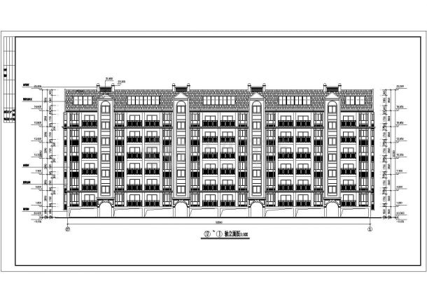 成都市某小区七层混合结构住宅楼建筑设计CAD图纸（不含架空层）-图二