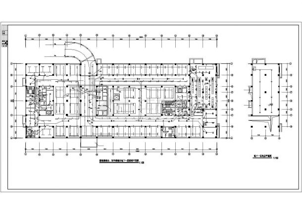 某市中心影视大楼CAD建筑设计施工图纸-图二