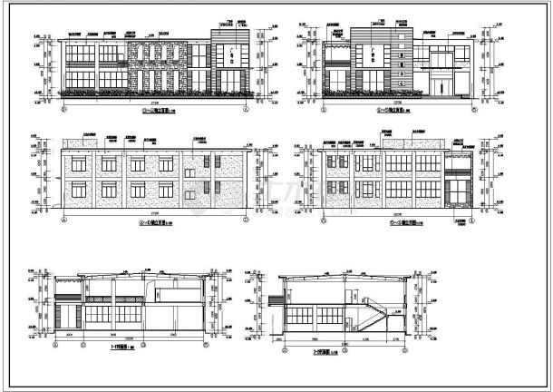 某地区碧桂园售楼部建筑CAD设计图-图二