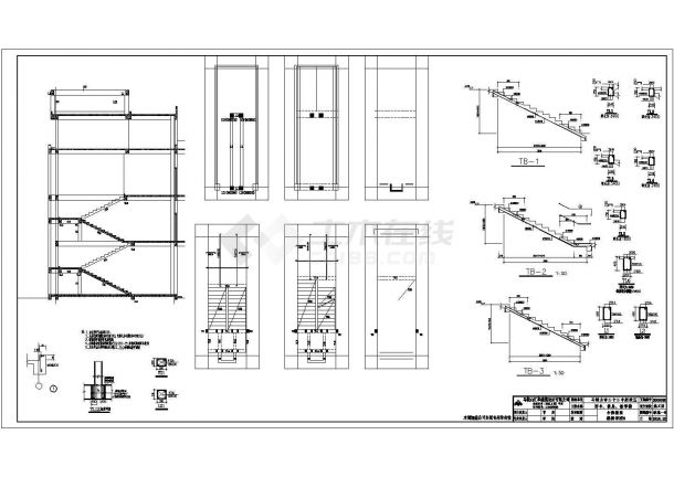 浏阳市9层框架结构中学教学楼建筑设计全套施工cad图-图二