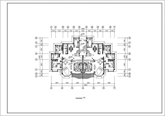 温州市某小区1100平米4层砖混结构住宅楼建筑设计CAD图纸_图1