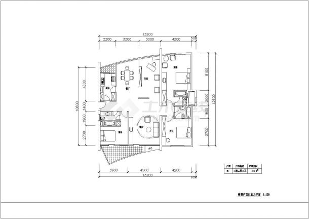 嘉兴市某新建的小区的热门户型设计CAD图纸（共5张）-图一