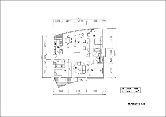 嘉兴市某新建的小区的热门户型设计CAD图纸（共5张）_图1