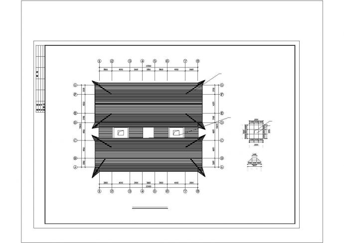 某仿古祠堂建施详细设计CAD图_图1