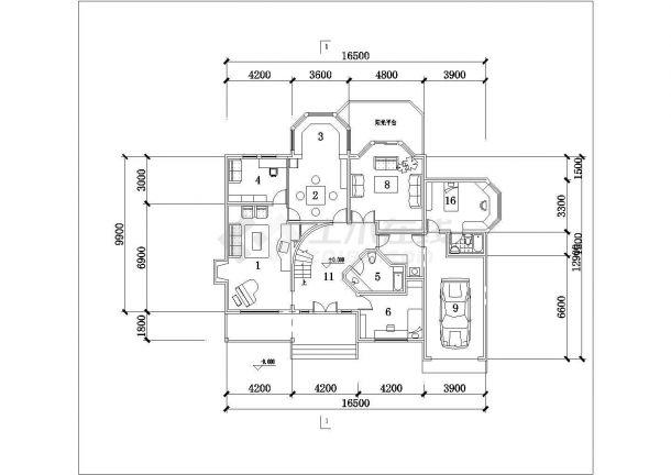 经典现代化2层砖混结构单体别墅建筑设计CAD图纸（12套方案）-图一