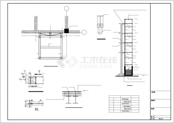 室外加装电梯建筑结构设计CAD图纸-图一