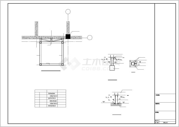 室外加装电梯建筑结构设计CAD图纸-图二