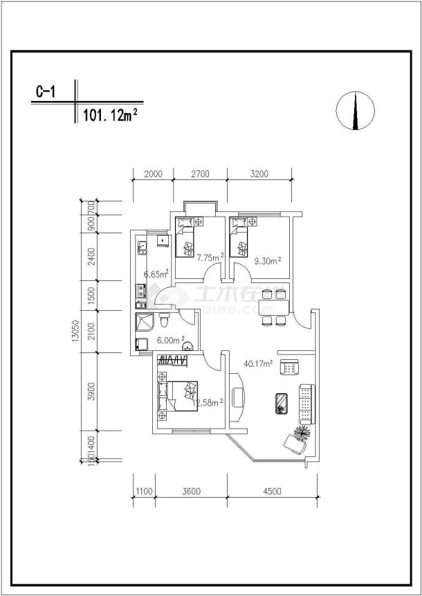 杭州市澜荷家园小区热门预售户型设计CAD图纸（18张）-图二