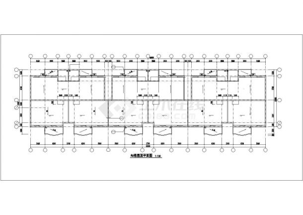 金华市某小区3900平米6层砖混结构住宅楼建筑设计CAD图纸-图一