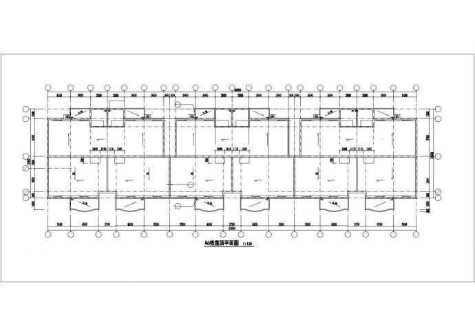 金华市某小区3900平米6层砖混结构住宅楼建筑设计CAD图纸_图1