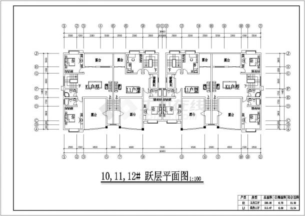 济南市某小区7+1层混合结构住宅楼建筑设计CAD图纸（含阁楼层）-图二