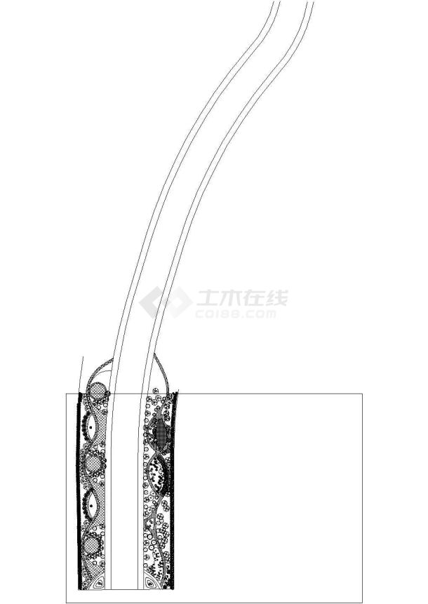 某朱兰河绿化工程景观绿化规划设计施工CAD图纸-图一