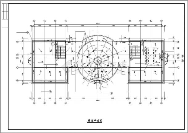 芜湖市某商业街4层框架结构商业办公楼建筑设计CAD图纸-图一