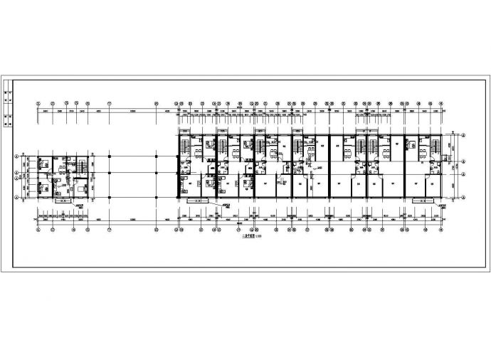 邢台市某现代化小区临街3层框架结构商住楼建筑设计CAD图纸_图1