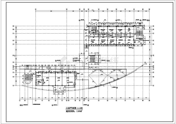 学校综合楼建筑设计施工平面图-图二