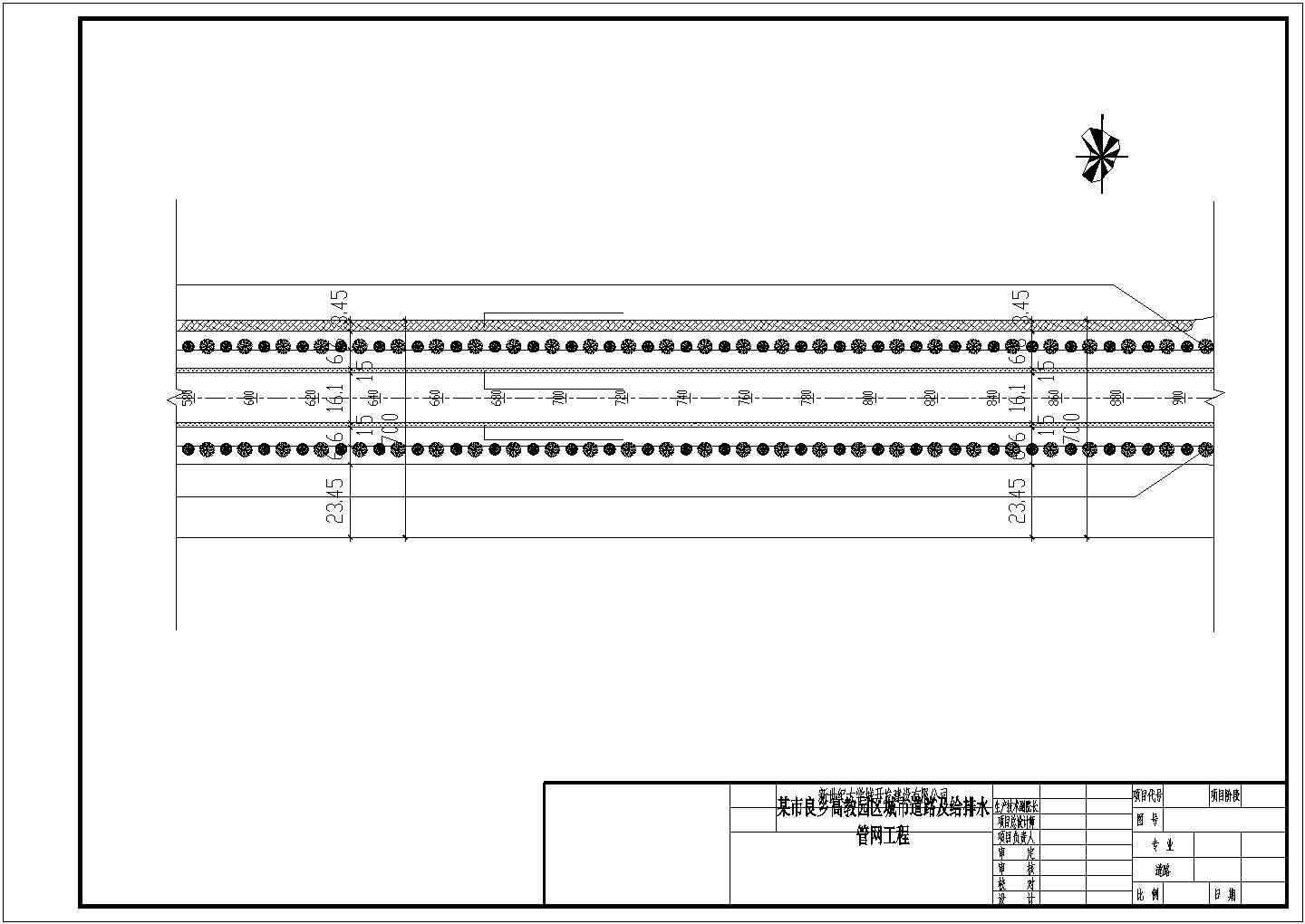 某市良乡高教园区部分道路景观绿化完整规划设计施工CAD图纸