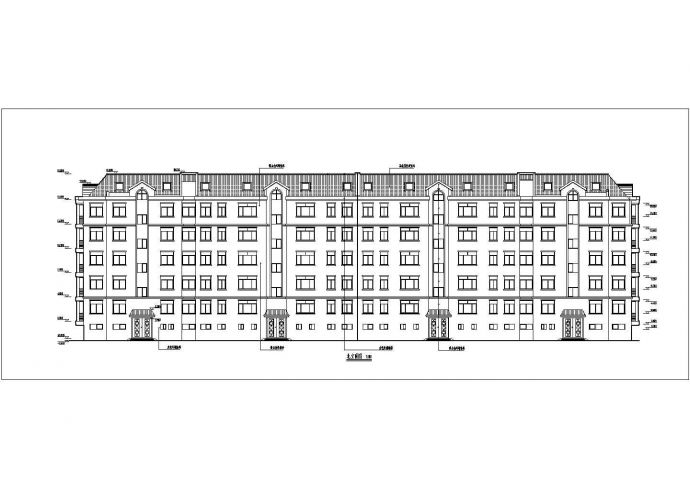 南通市某小区4770平米6层砖混结构住宅楼建筑设计CAD图纸_图1