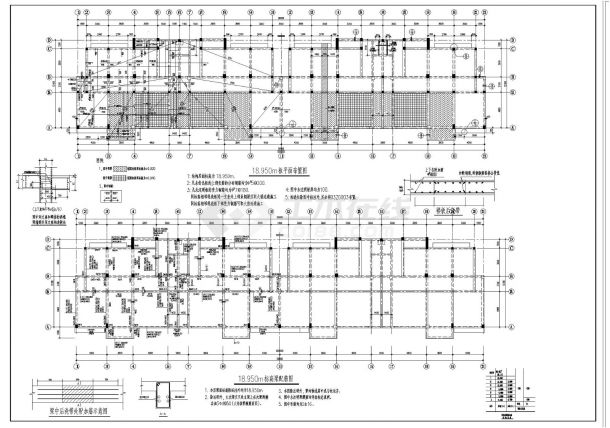 某市小区住宅楼框架结构施工图CAD详图-图一