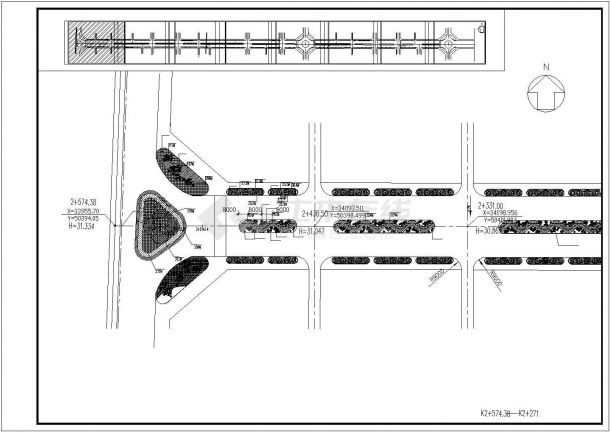 某高速公路入口景观绿化工程规划设计施工CAD图纸-图一