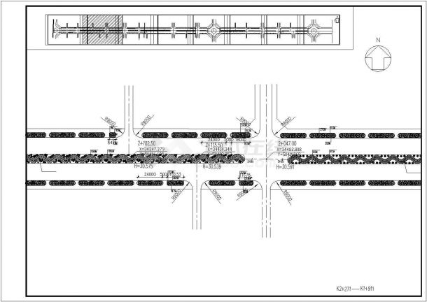 某高速公路入口景观绿化工程规划设计施工CAD图纸-图二