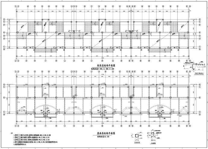 某市区住宅楼框架结构设计施工图CAD详图_图1