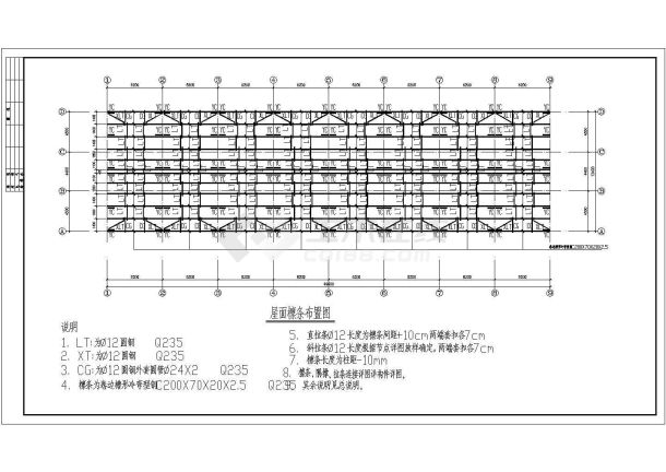 某地大型单层钢架结构厂房施工图纸-图二